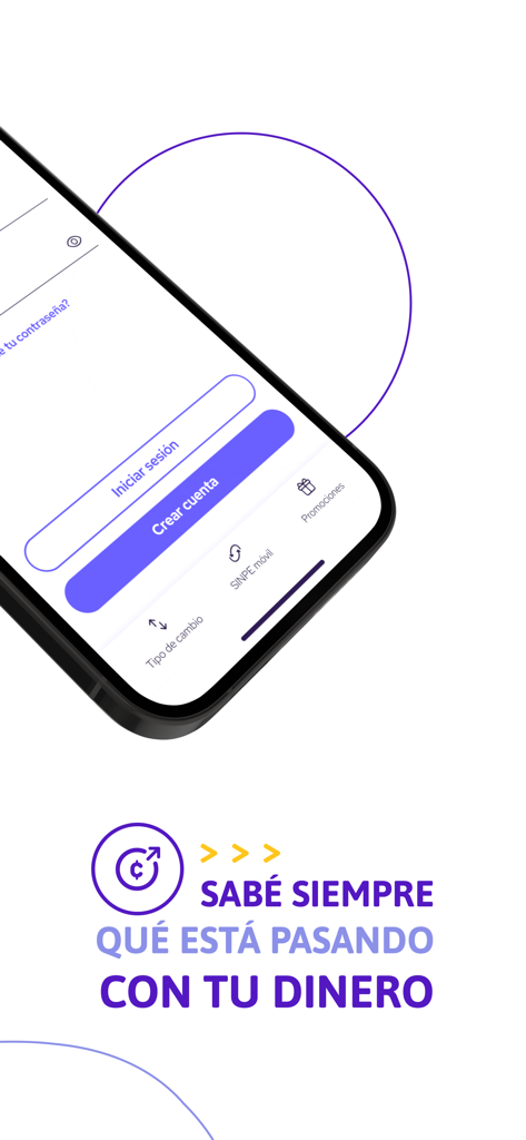 Wink - Wink mobile banking app login and account creation screen with financial management features.
