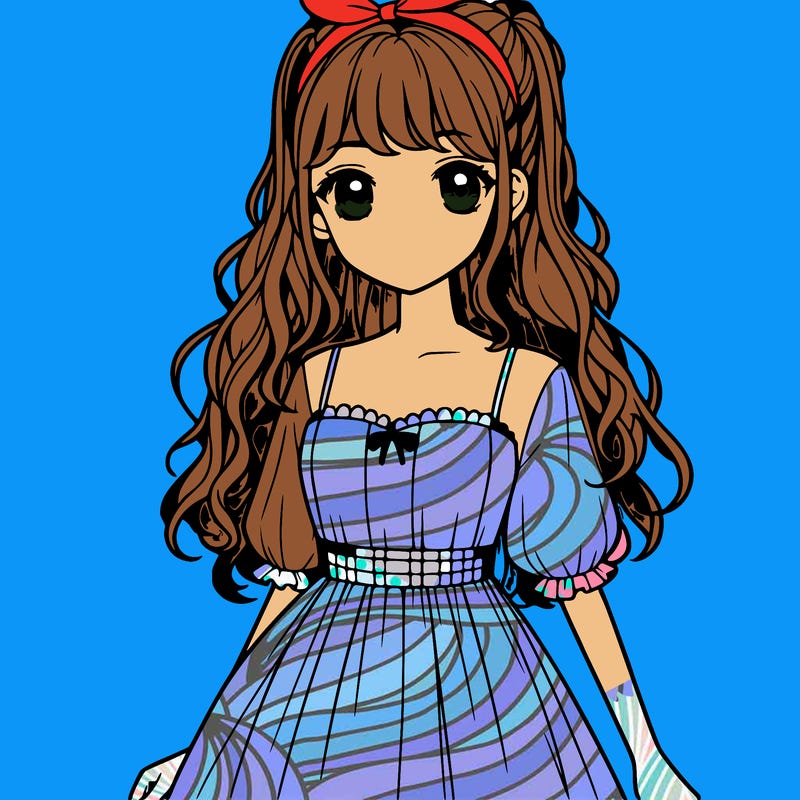 realistic girl with dress