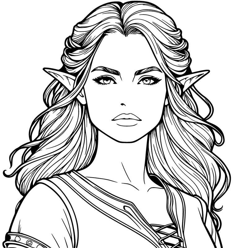 realistic elven woman