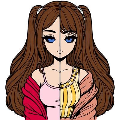 realistic girl split