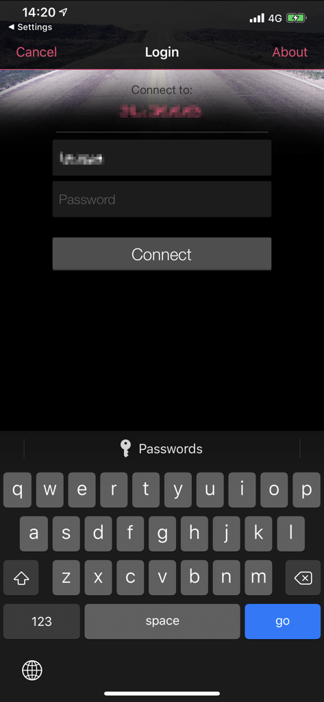 Check Point Capsule Connect - Check Point Capsule Connectアプリのログイン画面。ユーザー名とパスワードのフィールドがあります。