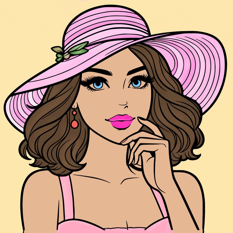 beautiful woman in hat