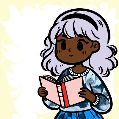girl with book