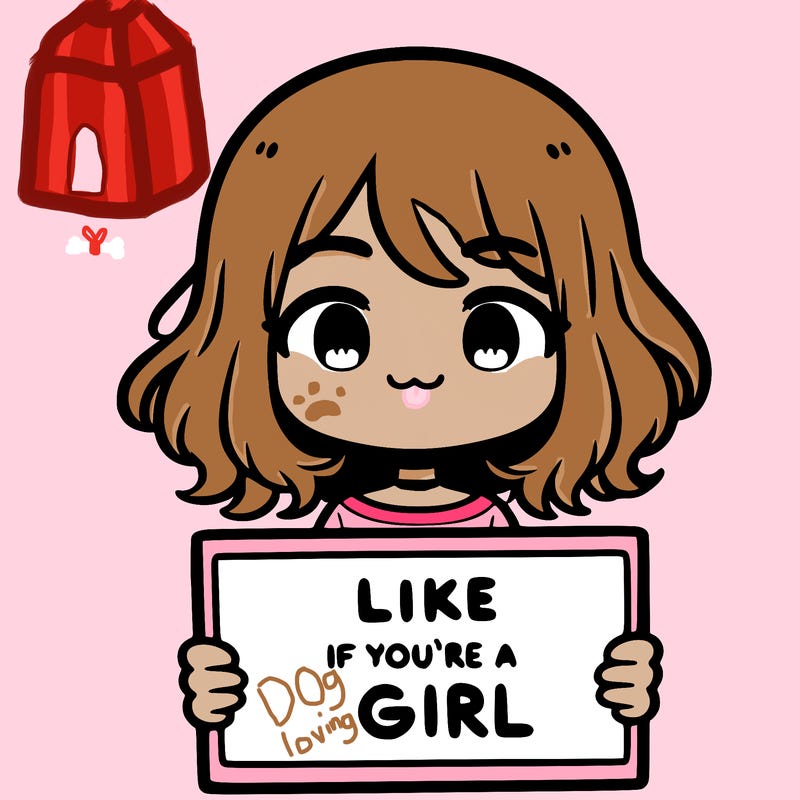 a cute girl holding a sign that says like if you’re a girl