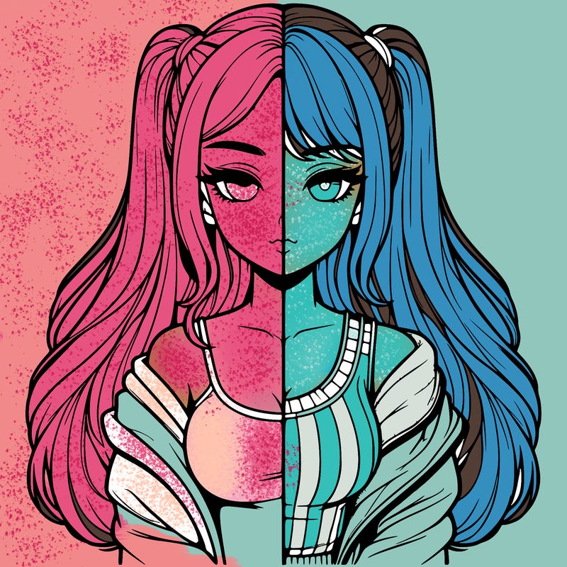 realistic girl split