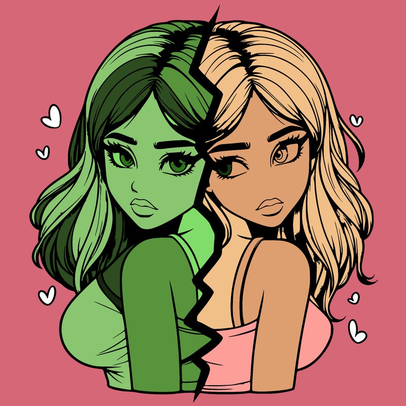 realistic girl split