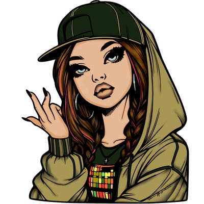 realistic hip hop girl
