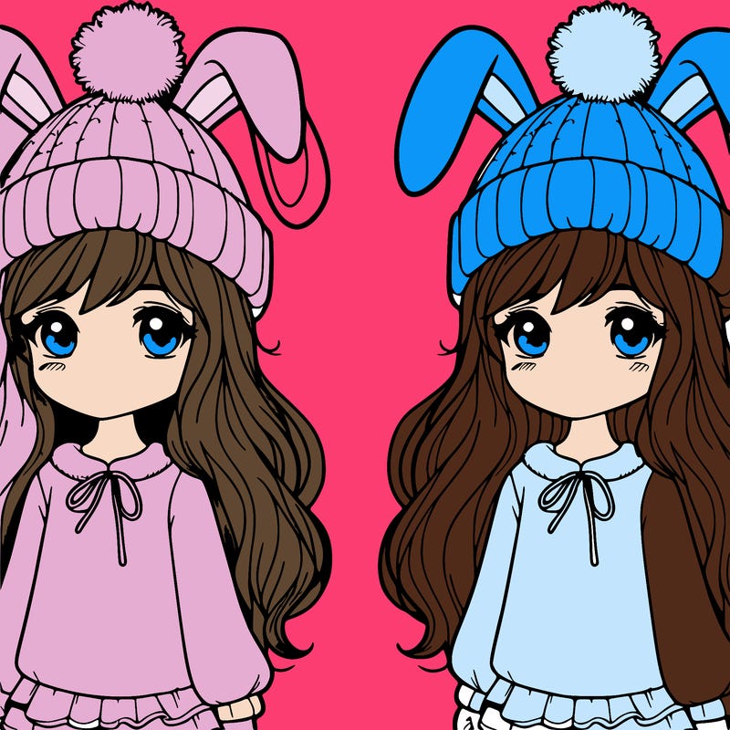 girl with bunny ear hat