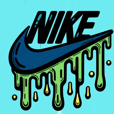 dripping nike logo