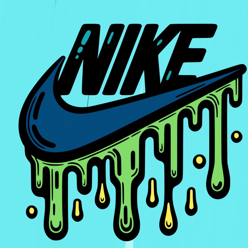 dripping nike logo