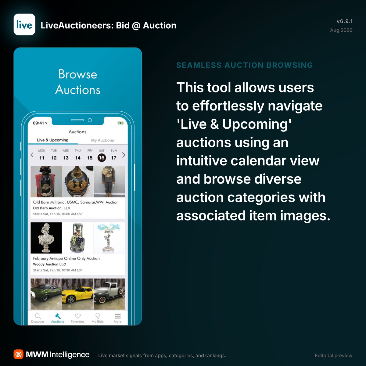 LiveAuctioneers: Bid @ Auction - Shopping App | MWM