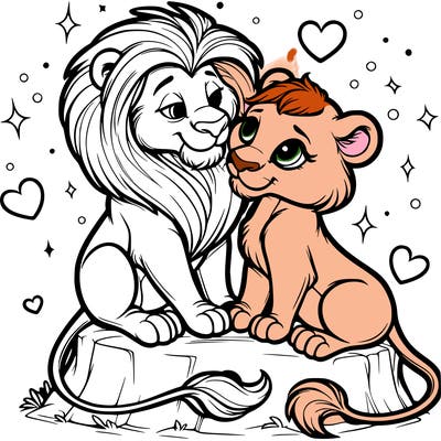 lion and lioness inlove