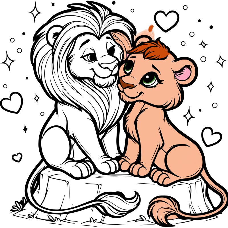 lion and lioness inlove