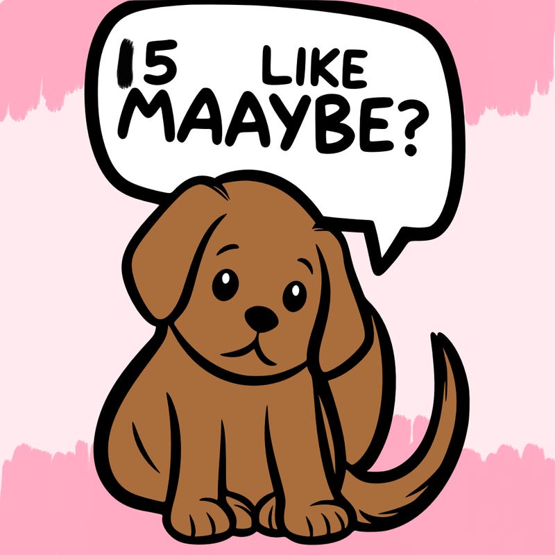 a puppy that says 5 like maybe