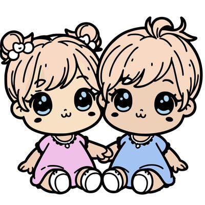 cute baby twins
