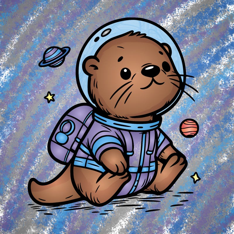 otter in a space suit