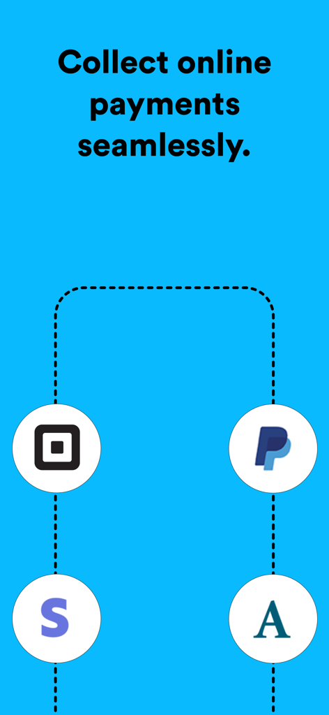 Jotform mobile app screen showcasing seamless online payment collection with integrations like Square PayPal and Stripe