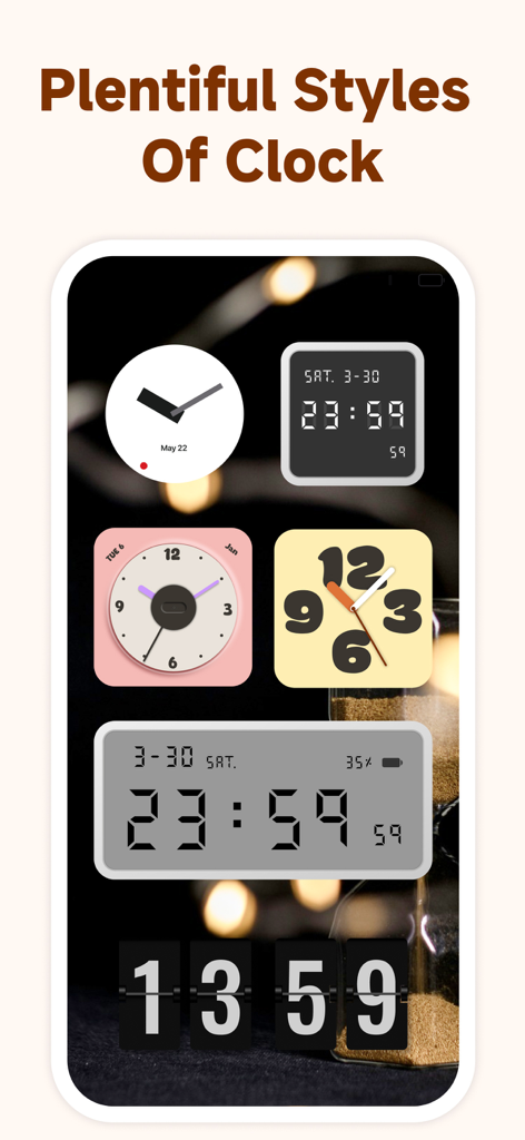 Widget Park-Transparent Widget - Collection of aesthetic clock widget designs for iPhone customization