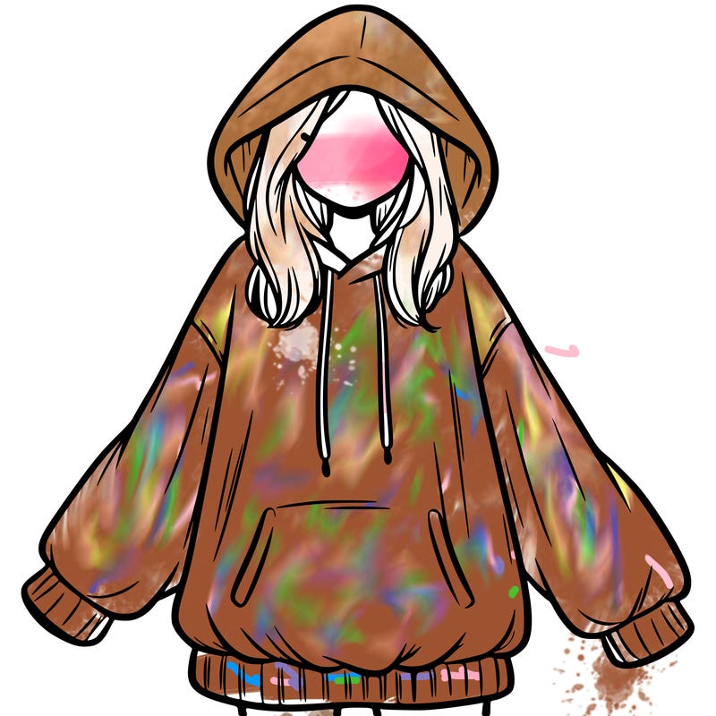 girl in oversized hoodie