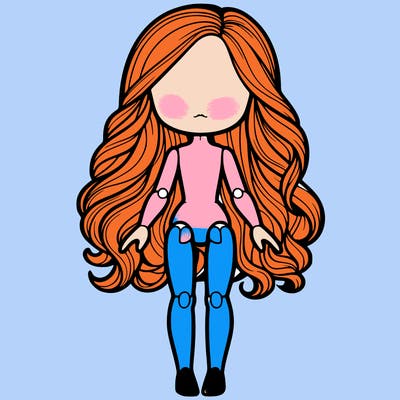 a doll doll body drawing