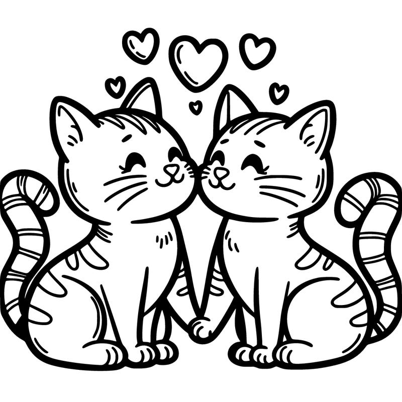 cats in love