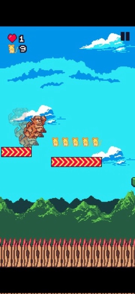 Macaco Jumper - Pixel art monkey jumping between platforms in Macaco Jumper
