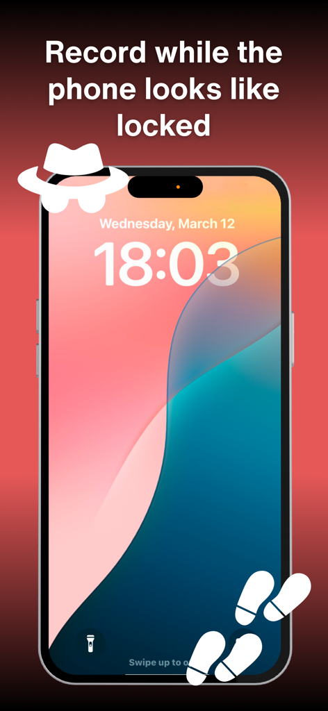 Secret video recorder - NoCam - 은밀한 비디오 녹화를 위한 가짜 잠금 화면을 보여주는 스마트폰