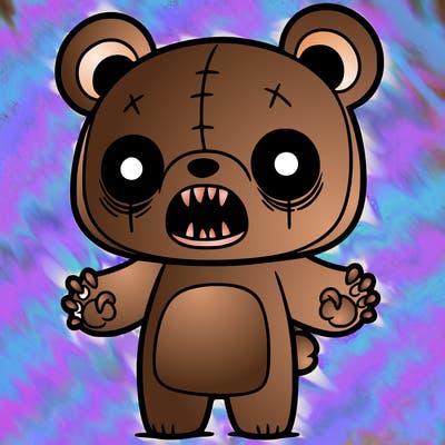 a scary cute bear