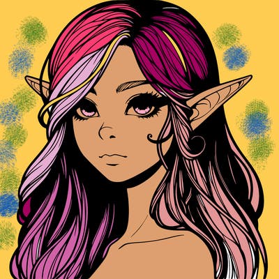 elf girl realistic dark fantasy