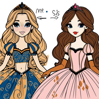 two elegant princess