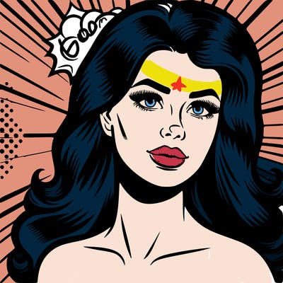 pop art style woman