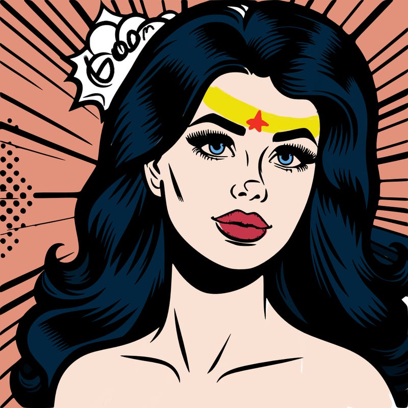 pop art style woman