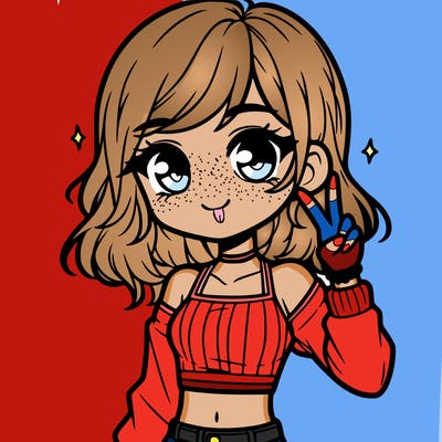 cute girl with crop top