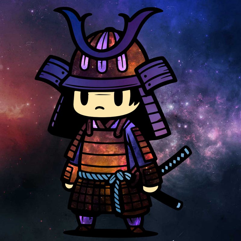 samurai in simple japanese armor