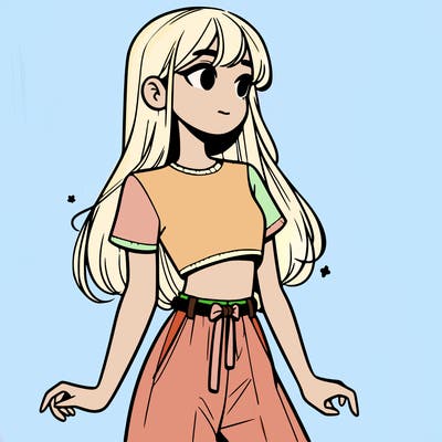 girl in a cute crop top