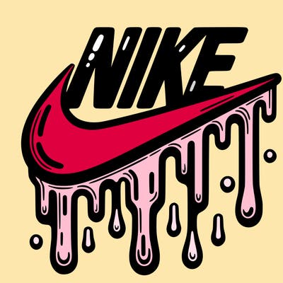 dripping nike logo