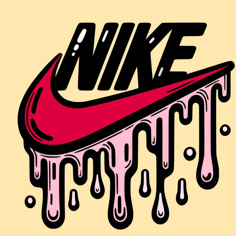 dripping nike logo