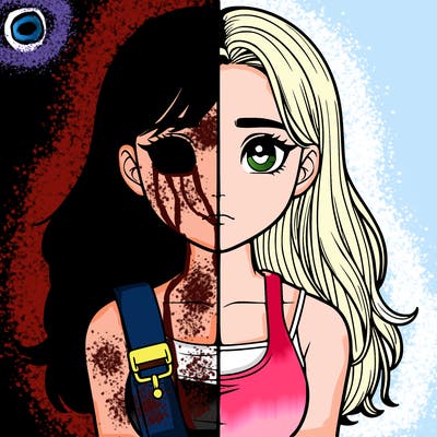 realistic girl split