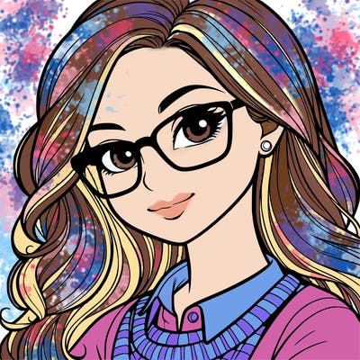 adult girl with glasses