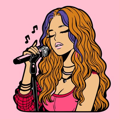 realistic female singer