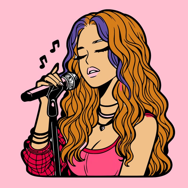 realistic female singer