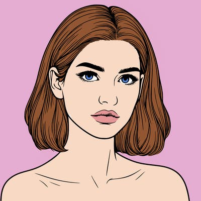 realistic portrait of woman