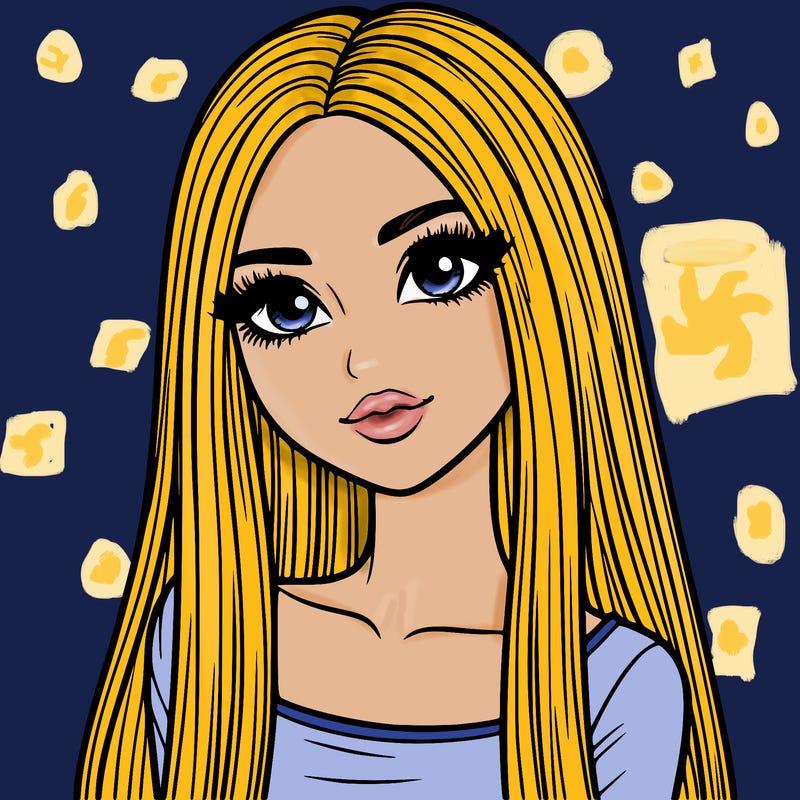 realistic girl with straight and long hair