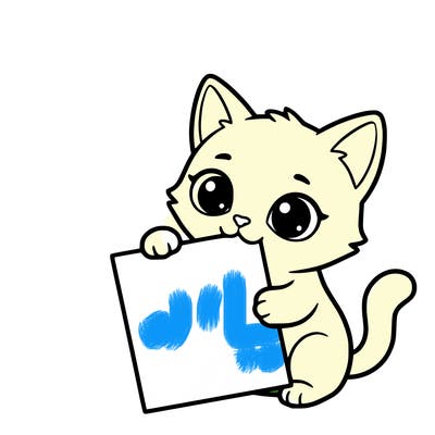 a small cat with a blank sheet of paper in its hand. the cat is sooooooo cute!