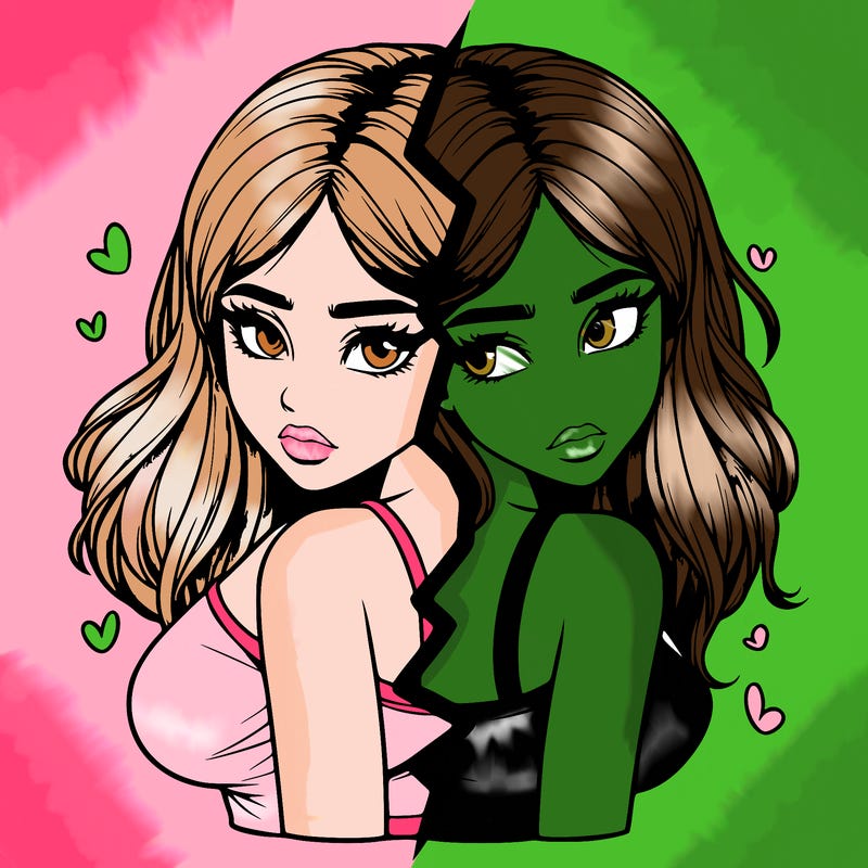 realistic girl split