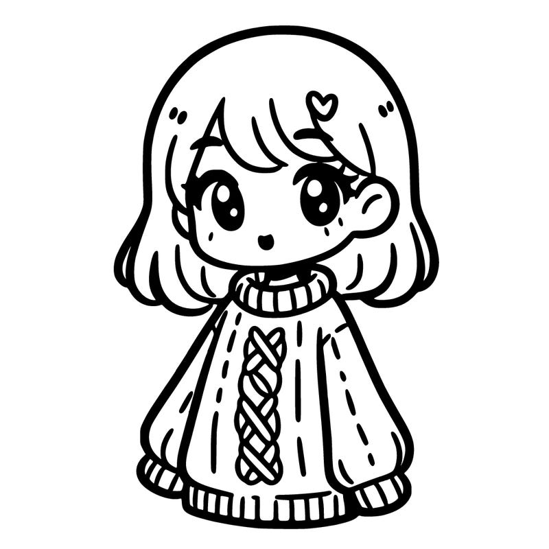 girl with sweater