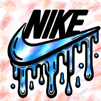 dripping nike logo