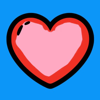 a blank heart