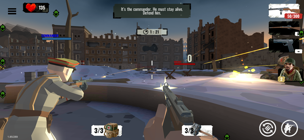 World War Polygon- WW2 shooter - Jugabilidad de shooter en primera persona en World War Polygon con gráficos low poly y combate de la Segunda Guerra Mundial