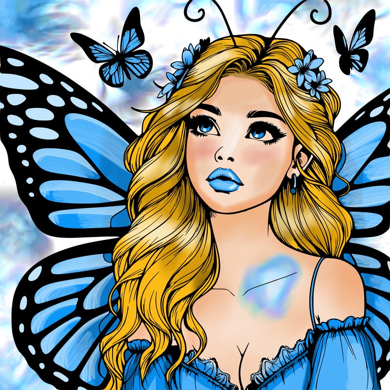 butterfly fairy realistic girl